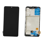 TOUCH SCREEN SCHERMO TFT PER SAMSUNG GALAXY A41 A415F VETRO LCD DISPLAY NERO CON FRAME