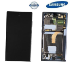 TOUCH SCREEN SCHERMO ORIGINALE SERVICE PACK PER SAMSUNG GALAXY S22 ULTRA S908B NERO CON FRAME VETRO LCD DISPLAY GH82-27488A / GH82-27489A