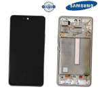 TOUCH SCREEN SCHERMO ORIGINALE SERVICE PACK CON FRAME PER SAMSUNG GALAXY A53 5G A536B BIANCO WHITE VETRO LCD DISPLAY GH82-28024B GH82-28025B