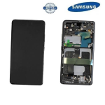 TOUCH SCREEN SCHERMO ORIGINALE SERVICE PACK PER SAMSUNG GALAXY S21 ULTRA 5G G998B PHANTOM BLACK / NERO VETRO LCD DISPLAY CON FRAME GH82-26035A / GH82-26036A / GH82-26039A