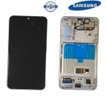 TOUCH SCREEN SCHERMO ORIGINALE SERVICE PACK PER SAMSUNG GALAXY S22 S901B BIANCO / CREAM / SKY BLUE CON FRAME VETRO LCD DISPLAY GH82-27520B / GH82-27521B / GH82-28999B