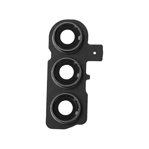 VETRINO VETRO LENTE FOTOCAMERA POSTERIORE PER SAMSUNG S23 S911B / S23 PLUS S916B CON CORNICE FRAME NERO