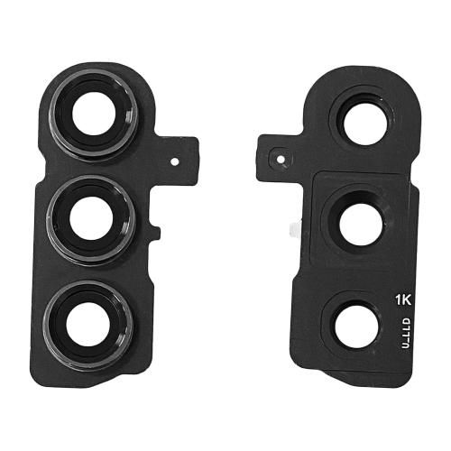 VETRINO VETRO LENTE FOTOCAMERA POSTERIORE PER SAMSUNG S23 S911B / S23 PLUS S916B CON CORNICE FRAME NERO