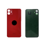 BACK COVER + ADESIVO FORO LARGO APPLE IPHONE 11 SCOCCA COPRIBATTERIA POSTERIORE RED ROSSO 