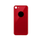 BACK COVER + ADESIVO FORO LARGO APPLE IPHONE 8 SCOCCA COPRIBATTERIA POSTERIORE RED ROSSO 