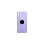 BACK COVER + ADESIVO FORO LARGO PER APPLE IPHONE 12 SCOCCA COPRIBATTERIA POSTERIORE PURPLE LILLA VIOLA