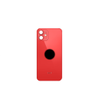 BACK COVER + ADESIVO FORO LARGO PER APPLE IPHONE 12 SCOCCA COPRIBATTERIA POSTERIORE RED ROSSO