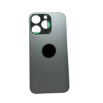 BACK COVER + ADESIVO FORO LARGO PER APPLE IPHONE 14 PRO SCOCCA COPRIBATTERIA POSTERIORE GRAPHITE NERO BLACK 