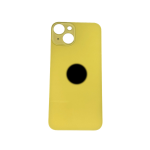 BACK COVER + ADESIVO FORO LARGO PER APPLE IPHONE 14 SCOCCA COPRIBATTERIA POSTERIORE GIALLO YELLOW 