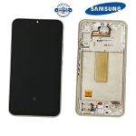 TOUCH SCREEN SCHERMO ORIGINALE SERVICE PACK PER SAMSUNG GALAXY A34 A346B SILVER CON FRAME VETRO LCD DISPLAY GH82-31200B / GH82-31201B
