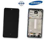 TOUCH SCREEN SCHERMO ORIGINALE SERVICE PACK PER SAMSUNG GALAXY A52 A525F A526B BLU CON FRAME VETRO LCD DISPLAY GH82-25524B / GH82-25754B / GH82-25602B / GH82-25526B