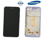 TOUCH SCREEN SCHERMO ORIGINALE SERVICE PACK PER SAMSUNG GALAXY A54 5G A546B VIOLA CON FRAME VETRO LCD DISPLAY GH82-31232D / GH82-31233D 