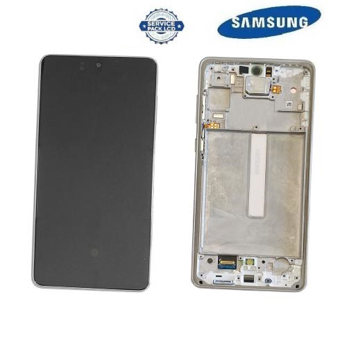 TOUCH SCREEN SCHERMO ORIGINALE SERVICE PACK PER SAMSUNG GALAXY A73 A736B BIANCO WHITE CON FRAME VETRO LCD DISPLAY GH82-28686B / GH82-28884B