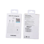 Caricabatterie Fast Charge ORIGINALE per Samsung 45W Type-C EP-TA845 BIANCO WHITE