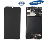 TOUCH SCREEN SCHERMO ORIGINALE SERVICE PACK PER SAMSUNG GALAXY A30S A307F NERO VETRO LCD DISPLAY CON FRAME GH82-21329A / GH82-21385A / GH82-21189A / GH82-21190A