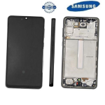 TOUCH SCREEN SCHERMO ORIGINALE SERVICE PACK PER SAMSUNG GALAXY A33 5G A336B NERO VETRO LCD DISPLAY CON FRAME GH82-28143A / GH82-28144A