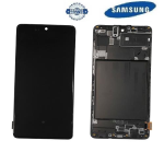 TOUCH SCREEN SCHERMO ORIGINALE SERVICE PACK PER SAMSUNG GALAXY A71 A715F NERO VETRO LCD DISPLAY CON FRAME GH82-22152A / GH82-22248A