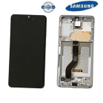 TOUCH SCREEN SCHERMO ORIGINALE SERVICE PACK PER SAMSUNG GALAXY S20 PLUS G985F G986B GRIGIO VETRO LCD DISPLAY CON FRAME GH82-31441E / GH82-31442E / GH82-31445E