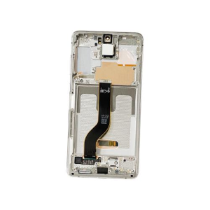 TOUCH SCREEN SCHERMO ORIGINALE SERVICE PACK PER SAMSUNG GALAXY S20 PLUS G985F G986B BIANCO WHITE VETRO LCD DISPLAY CON FRAME GH82-31441B / GH82-31442B / GH82-31445B