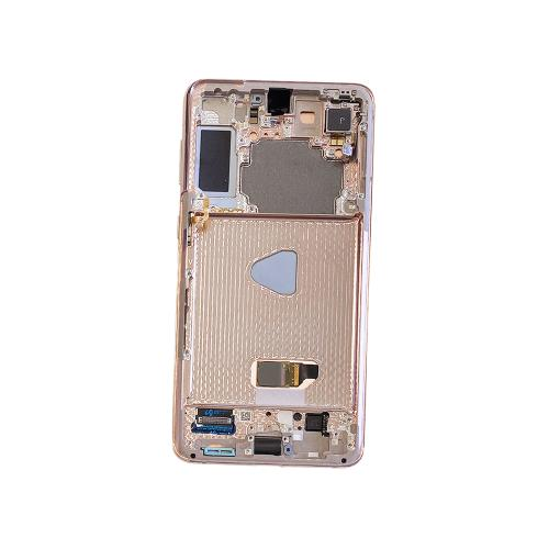 TOUCH SCREEN SCHERMO ORIGINALE SERVICE PACK PER SAMSUNG GALAXY S21 PLUS G996B PHANTOM VIOLET / VIOLA VETRO LCD DISPLAY CON FRAME GH82-27267B / GH82-27268B / GH82-27272B