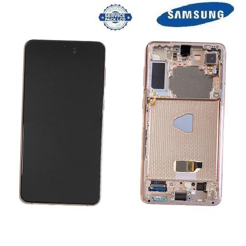 TOUCH SCREEN SCHERMO ORIGINALE SERVICE PACK PER SAMSUNG GALAXY S21 PLUS G996B PHANTOM VIOLET / VIOLA VETRO LCD DISPLAY CON FRAME GH82-27267B / GH82-27268B / GH82-27272B