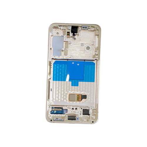 TOUCH SCREEN SCHERMO ORIGINALE SERVICE PACK PER SAMSUNG GALAXY S22 S901B VIOLA CON FRAME VETRO LCD DISPLAY GH82-27520F / GH82-27521F