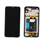 TOUCH SCREEN SCHERMO PER SAMSUNG GALAXY A14 5G A146B A146P (SMALL CONNECTOR) NERO VETRO LCD DISPLAY CON FRAME