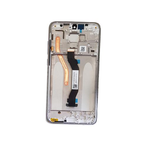 TOUCH SCREEN SCHERMO PER XIAOMI REDMI NOTE 8 PRO VETRO LCD DISPLAY CON FRAME SILVER