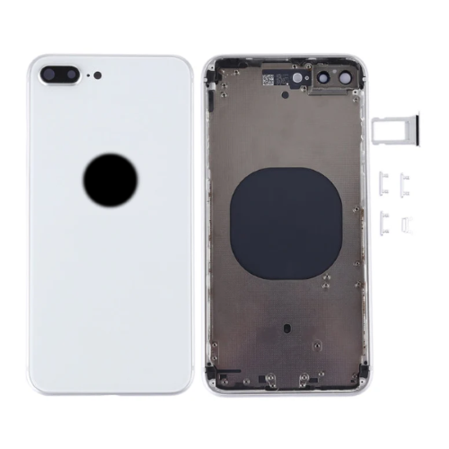 SCOCCA COMPLETA CON TELAIO POSTERIORE BACK COVER COPRIBATTERIA PER APPLE IPHONE 8 PLUS BIANCO WHITE