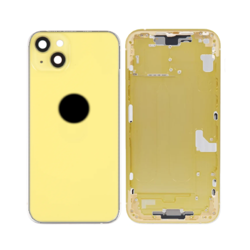 SCOCCA COMPLETA CON TELAIO POSTERIORE BACK COVER COPRIBATTERIA PER APPLE IPHONE 14 PLUS GIALLO YELLOW 