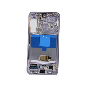 TOUCH SCREEN SCHERMO ORIGINALE SERVICE PACK PER SAMSUNG GALAXY S22 S901B BORA PURPLE / VIOLA CON FRAME VETRO LCD DISPLAY GH82-27520F / GH-8227521F / GH82-27521G