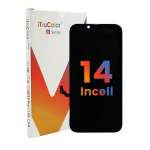 DISPLAY LCD iTruColor HD INCELL PER APPLE IPHONE 14 TOUCH SCREEN VETRO SCHERMO FRAME NERO (V SERIES FLY IC Intercambiabile)