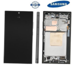 TOUCH SCREEN SCHERMO ORIGINALE SERVICE PACK PER SAMSUNG GALAXY S24 ULTRA 5G S928B NERO / BLU / VERDE CON FRAME VETRO LCD DISPLAY GH82-33396B / GH82-33386B