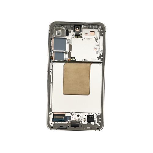 TOUCH SCREEN SCHERMO ORIGINALE SERVICE PACK PER SAMSUNG GALAXY S24 5G S921B AMBER YELLOW / GIALLO CON FRAME VETRO LCD DISPLAY GH82-33287D