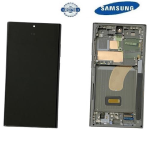 TOUCH SCREEN SCHERMO ORIGINALE SERVICE PACK PER SAMSUNG GALAXY S23 ULTRA 5G S918B VERDE / GREEN CON FRAME VETRO LCD DISPLAY GH82-30465C / GH82-30466C