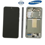 TOUCH SCREEN SCHERMO ORIGINALE SERVICE PACK PER SAMSUNG GALAXY S23 5G S911B VERDE / GREEN CON FRAME VETRO LCD DISPLAY GH82-30480C / GH82-30481C / GH82-31001C