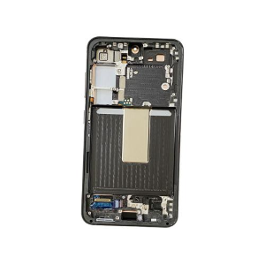 TOUCH SCREEN SCHERMO ORIGINALE SERVICE PACK PER SAMSUNG GALAXY S23 5G S911B NERO / PHANTOM BLACK CON FRAME VETRO LCD DISPLAY GH82-30480A / GH82-30481A / GH82-31001A