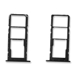 CARRELLO PORTA LETTORE DUAL SIM MICRO SD CARD READER PER SAMSUNG A025 A02S/ A035 A03/ A037 A03S NERO BLACK