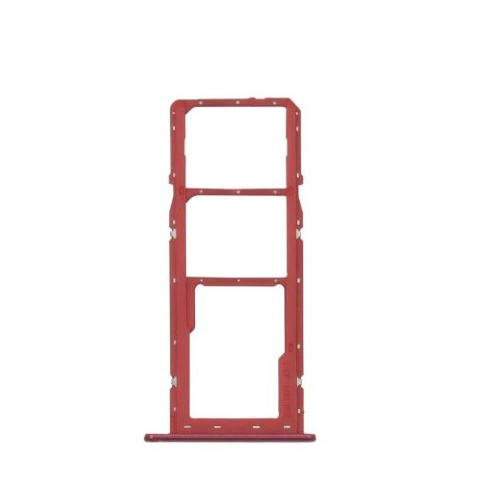 CARRELLO PORTA LETTORE DUAL SIM MICRO SD CARD READER SAMSUNG PER A115 A11 / M115 M11 RED ROSSO