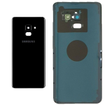 BACK COVER + CAMERA FRAME SAMSUNG A8 2018 A530 A530F SCOCCA COPRIBATTERIA POSTERIORE NERO 