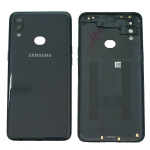 BACK COVER + CAMERA FRAME SAMSUNG A10S A107 SCOCCA COPRIBATTERIA POSTERIORE NERO 