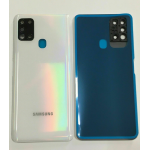 BACK COVER + CAMERA FRAME SAMSUNG A21S A217 A217F SCOCCA COPRIBATTERIA POSTERIORE BIANCO 