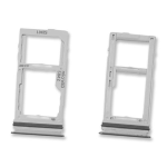 CARRELLO PORTA LETTORE DUAL SIM MICRO SD CARD READER PER SAMSUNG A52 4G A525 / A52 5G A526 /  A52S A528B WHITE BIANCO