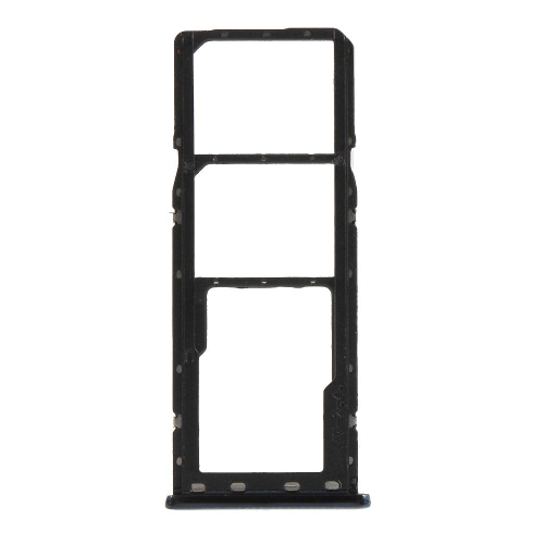 CARRELLO PORTA LETTORE DUAL SIM MICRO SD CARD READER PER SAMSUNG A750F A7 2018 NERO BLACK