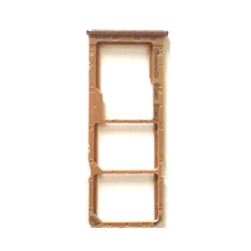 CARRELLO PORTA LETTORE DUAL SIM MICRO SD CARD READER PER SAMSUNG A750F A7 2018 GOLD ORO