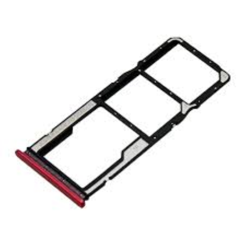 CARRELLO PORTA LETTORE SIM + MICRO SD CARD READER PER XIAOMI REDMI 9T ROSSO RED