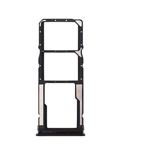 CARRELLO PORTA LETTORE SIM + MICRO SD CARD READER PER XIAOMI REDMI 9 NERO BLACK 