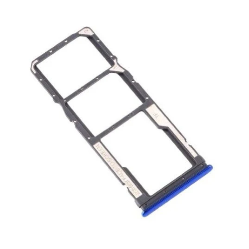 CARRELLO PORTA LETTORE SIM + MICRO SD CARD READER PER XIAOMI REDMI 9 BLU BLUE