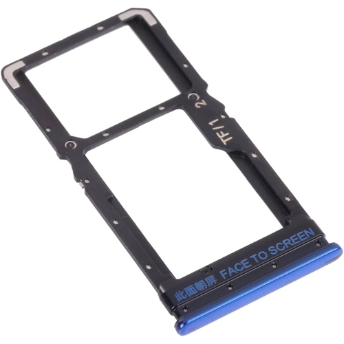 CARRELLO PORTA LETTORE SIM + MICRO SD CARD READER PER XIAOMI POCO X3 / X3 PRO BLUE BLU