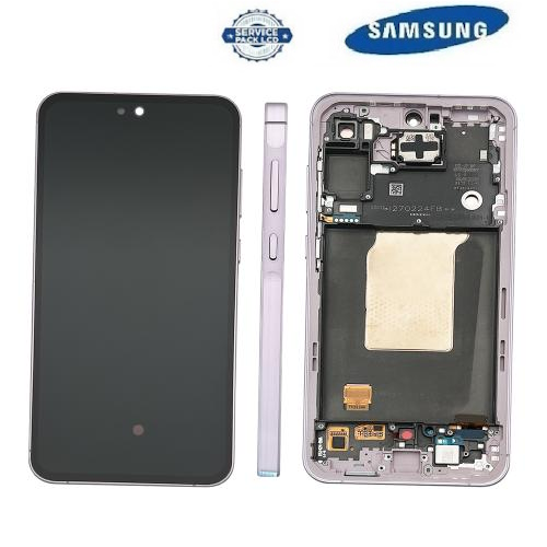 TOUCH SCREEN SCHERMO ORIGINALE SERVICE PACK PER SAMSUNG GALAXY A55 5G A556B VETRO LCD DISPLAY VIOLA LAVENDER / LILAC GH82-34305C
